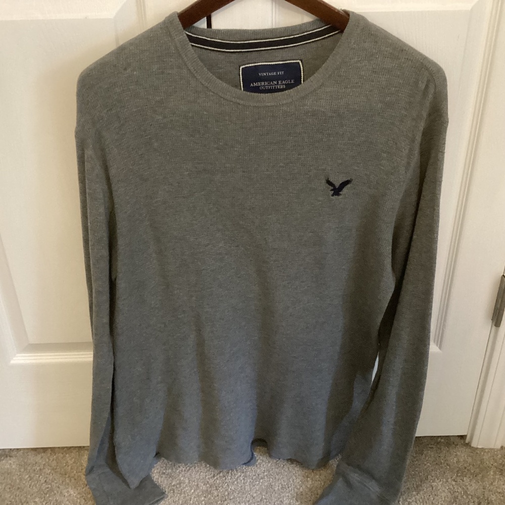 Men’s AMERICAN EAGLE Waffle 100% Cotton Long Sleeve Size L